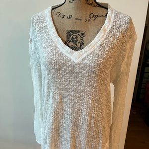 Perfect Light Sweater For Now!   We The Free Ocean Air Hacci Sweater in White